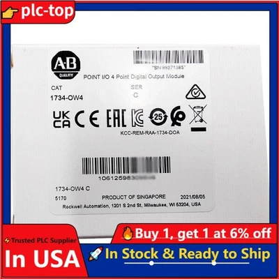 New AB 1734-OW4 POINT I/O 4 Point Digital Output Module 1734OW4 US Free Tax - Image 1 of 3
