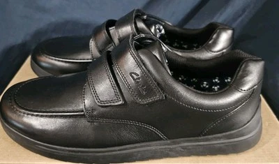Clarks Niños Estilo Goal Zapatos Cuero Negro 26175354 Talla 8 Nuevos Sin Caja Foto 1 de 4