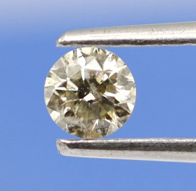 Round Brilliant Cut 3.7 mm Loose Natural Champagne Diamond 0.205 Ct Certified - Image 1 of 4