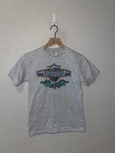 Youth 90s Vintage Blue Ridge Mountains VA Virginia Shirt Gray Tee Child M medium - Picture 1 of 10