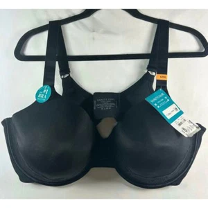 Vanity Fair Black Full Coverage Bra 42DD Underwire Support Comfort Everyday - Picture 1 of 4