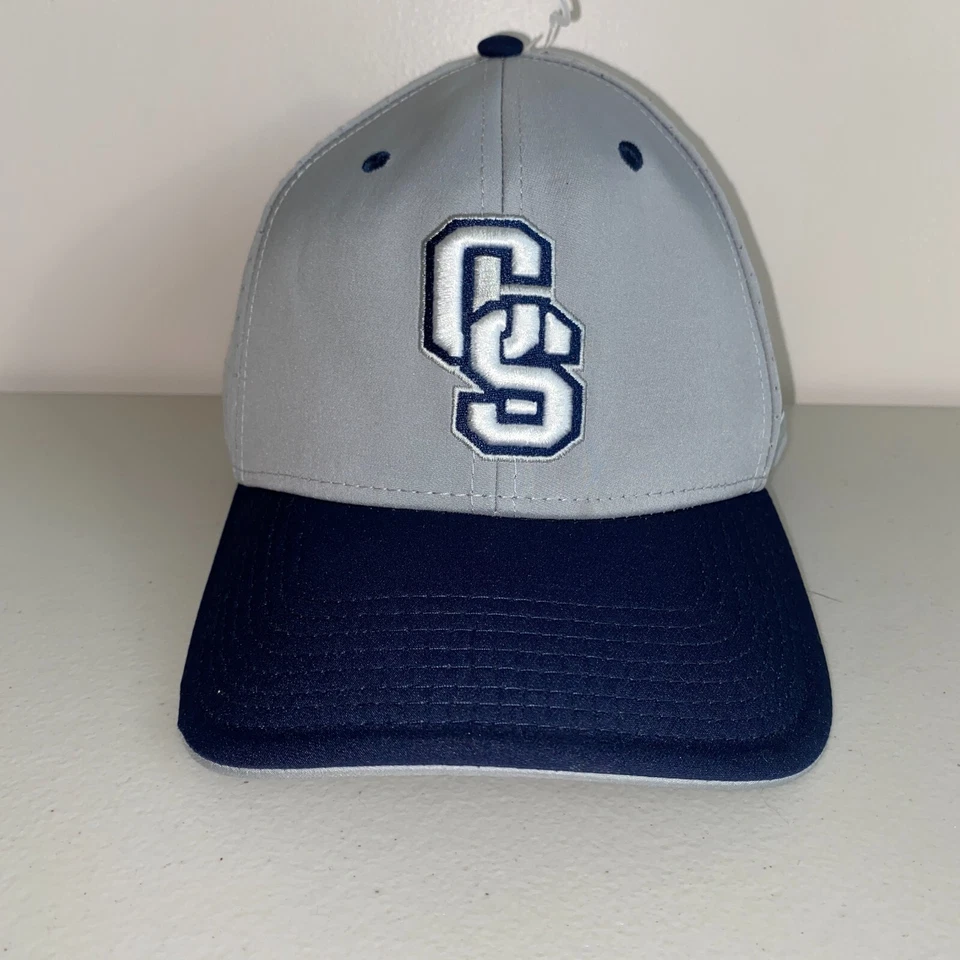 CS Falcons Fitted Hat Cap Size 7 1/2 Gray Blue - Image 1 of 4