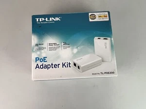 TP-LINK TL-POE200 Power over Ethernet Adapter Kit Rj45 100meter Selectable Power - Picture 1 of 7