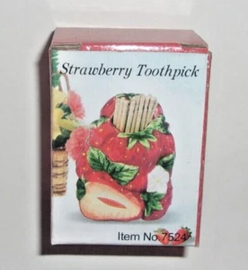 Item No. 7524 Strawberry Toothpick Holder ARC Hand Painted Collection - Picture 1 of 5