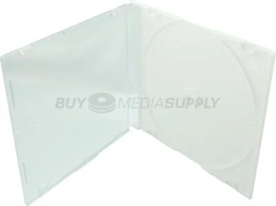 Lote de 1 estuche joya CD disco color blanco delgado de 5,2 mm Foto 1 de 4