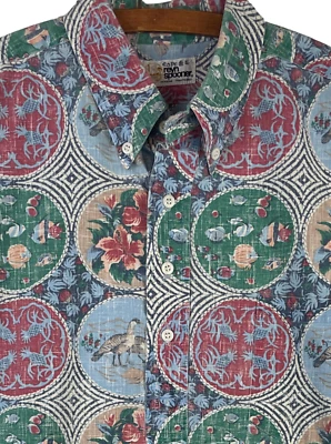 Camisa Reyn Spooner Nene Ganso e Hibisco Hawaiana Para Hombre L Algodón Popover EE. UU. Foto 1 de 4