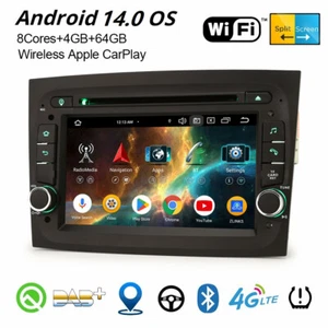 8-Kern 4+64GB Android 14 DAB+ Autoradio Navi Carplay USB CD FIAT Doblo 2015-2022 - Bild 1 von 24