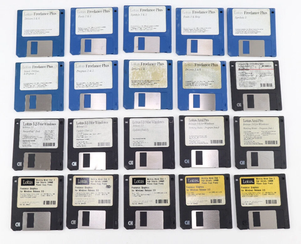 Disquetes de 3,5" Lotus 123 versión 1.1 de colección para software independiente DOS y Lotus Foto 1 de 4