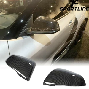 For Toyota Supra 2018-2020 Carbon Fiber Side Mirror Cover Cap Replacement Trim - Picture 1 of 12