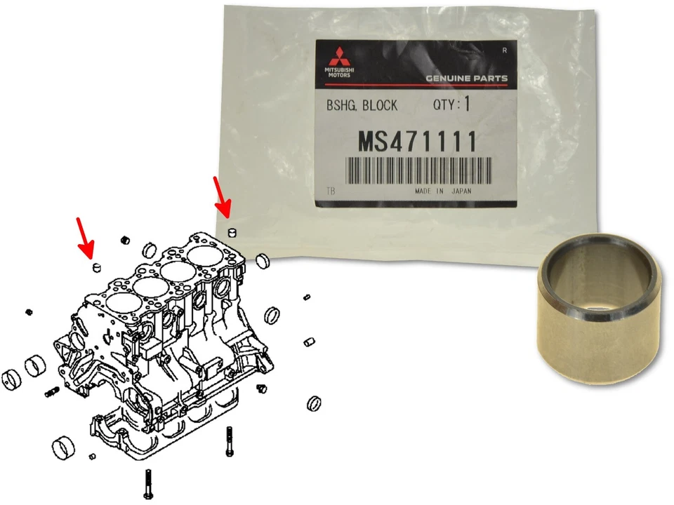 Bloque de cilindros de motor Bush MS471111 OE para Mitsubishi Galant Outlander Pajero Foto 1 de 1