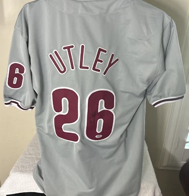 CHASE UTLEY AUTOGRAPHED SIGNED PHILLIES JERSEY PSA / DNA - Image 1 of 4