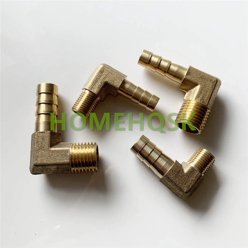 Brass Pipe Fitting Metric Male Elbow - 6mm 8mm 10mm 12mm Barb Hosetail Connector