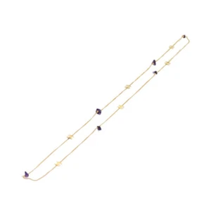 CHANEL COCO Mark Stone Necklace Gold CC Auth am5561V - Picture 1 of 7