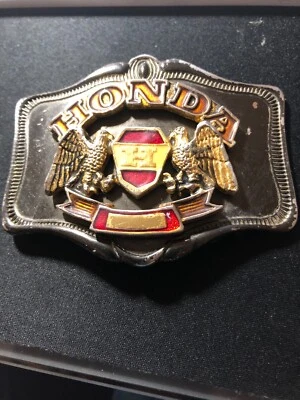 Hebilla de cinturón Honda Gold Wing motocicleta motociclista metal águilas vintage negro 3 5/8" Foto 1 de 2