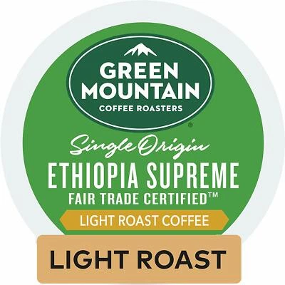 Green Mountain Ethiopia Supreme Coffee 24 to 144 Count Keurig K cups Pick Size  - Image 1 of 4