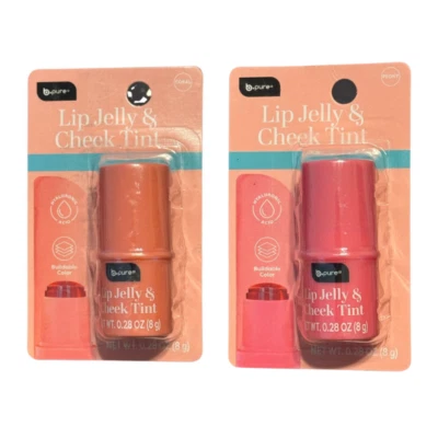Set of 2 | B.Pure Lip Jelly & Cheek Tint (Peony & Coral) | Milk Makeup Dupe  - Image 1 of 4
