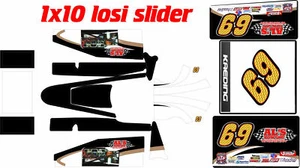 losi slider 1/10 wrap kit decal sticker BRENT KAEDING - Picture 1 of 1