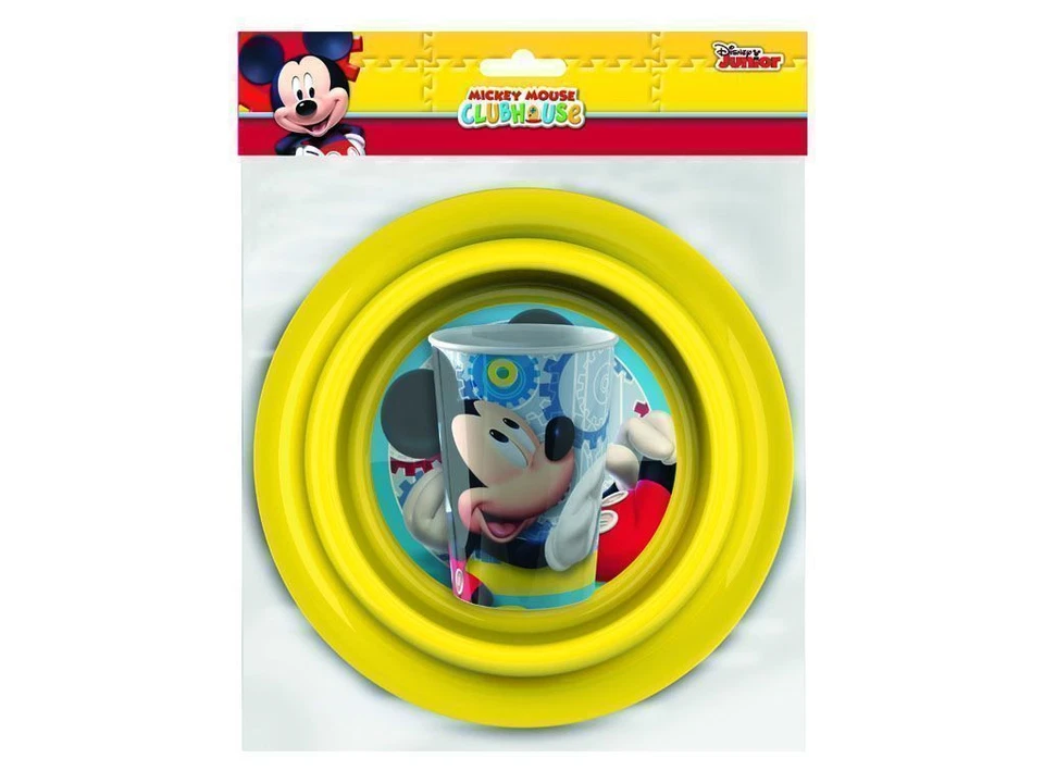 Disney Mickey Mouse Clubhouse Mealtime Set Complete with Cup, Bowl and Plate NEW - Image 1 of 1