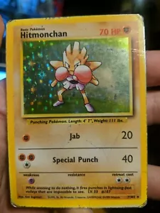 Hitmonchan - Base Set Unlimited 7/102 - WoTC Holo Rare Pokemon Card 1999 - Picture 1 of 2