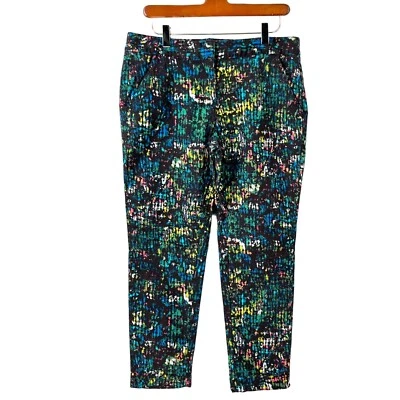 Pantalones Derek Lam for Design Nation Talla 8 Negro Multicolor Patrón Abstracto Foto 1 de 4