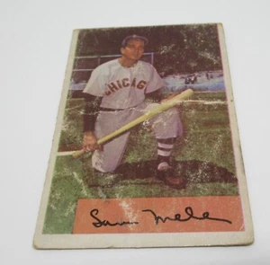 Sam Mele 1954 Chicago WHITE SOX Bowman #22 MLB Baseball Card - Picture 1 of 8