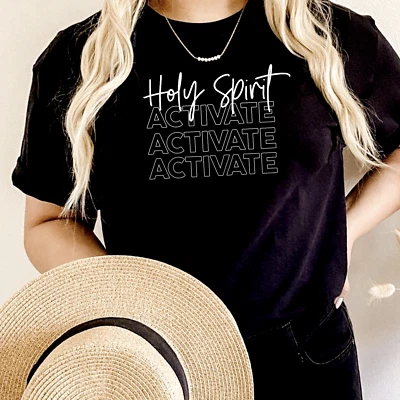 Camiseta Espíritu Santo Activate Viral TikTok Sonido Meme Unisex S-XL Foto 1 de 4