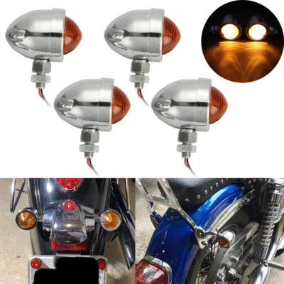 Luces de señalización de giro cromadas para Suzuki Marauder VZ 800 1600 Savage LS 650 Cruise Foto 1 de 4