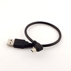 1x 1FT Mini USB Male 90 Degree Left Angled to USB 2.0 A Male for Camera Mp4 GPS