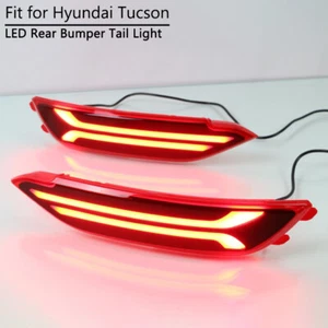For Hyundai Tucson 15-17 Reflector LED Rear Bumper Tail Light W/ Brake Turn Lamp - Bild 1 von 10