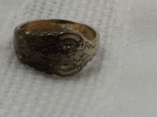 Fashion Jewelry Silver Ring-Vintage Silverware Metal Spoon Handle Ring-Size 6