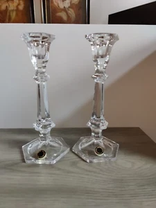 Candle Holder Partylite P7365 24% Lead Crystal 8" Venice Taper-New - Picture 1 of 15