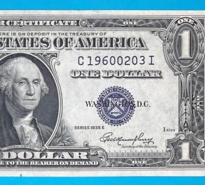 1960 February 3 (C 19600203 I) BIRTHDAY Note $1 One Dollar Bill 1935 E - Image 1 of 4