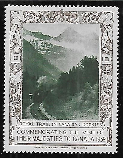 Canada stamps 1939 Attractive Cinderella Queens Visit / Royal Train MNH VF - Image 1 of 1