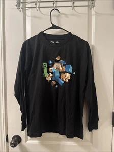 Mojang Jinx Youth Boys Graphic Long Sleeved T-Shirt Size XL 18-20 Black - Picture 1 of 11