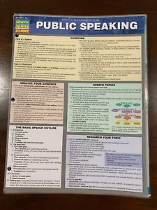 Barcharts Public Speaking Quick Study Guide - Picture 1 of 1
