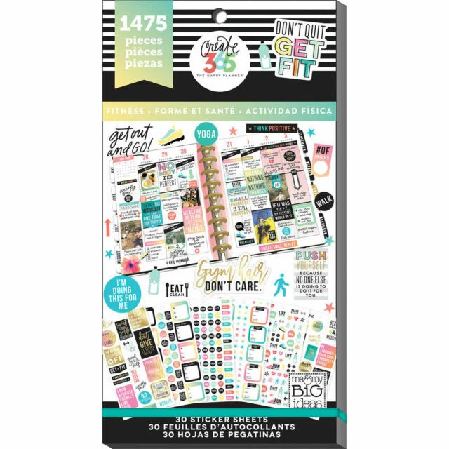 Create 365 The Happy Planner Fitness Sticker Sheets Book 1475 MAMBI