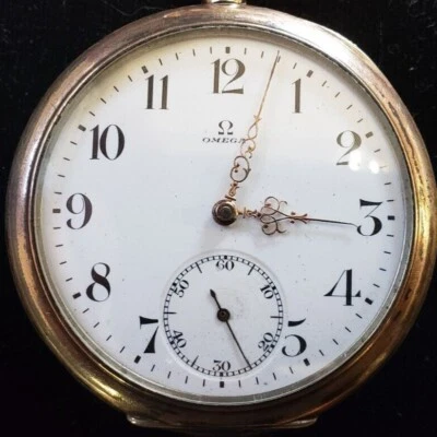 Omega 80% Silver Pocket watch, 17s, running well and on time - Image 1 of 4