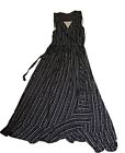 LOVEAPPELLA Womens Maxi Dress Jersey Knit Stretch Faux Wrap 2X XXL Minimalist