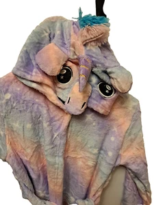 Girl's Bathrobe Doctor Unicorn Soft Unicorn Hooded Sleepwear 4T-5T new - Picture 1 of 6