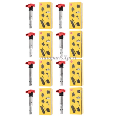 06E905115A 8 piezas OEM NGK bobina de encendido para Audi A6 A8 Q7 R8 S5 4,2 L V8 U5014 Foto 1 de 4