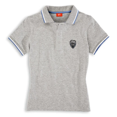 Ducati Meccanica Ladies short Sleeve Polo T-Shirt Grey Lady New %%% - Image 1 of 1