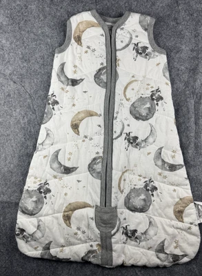 Burt's Bees пчеловод корова луна органический хлопок выстеганное носимое одеяло маленький 0-6 - Изображение 1 из 4