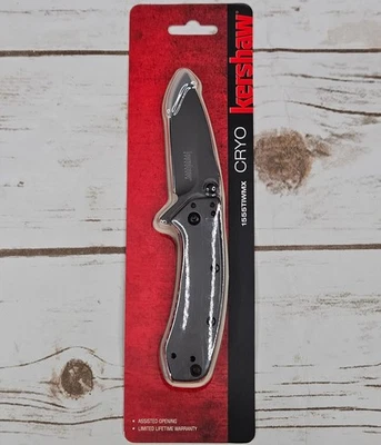 New Kershaw Cryo 1555 Hinderer Folding Pocket Knife GRAY TIWMX  - Image 1 of 4