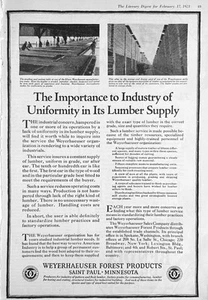 1923 Ad Weyerhaeuser Forest Products Saint Paul MN Spokane WA Chicago Baltimore - Picture 1 of 1