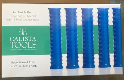 Conjunto de rolos quentes Calista Tools íon comprimento longo estilo com suporte para carregador de 12 rolos - Imagem 1 de 4