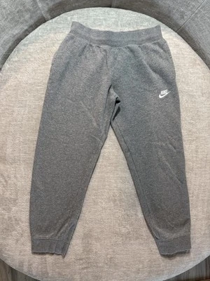 Nike Sweatpants Youth Large Gray Fleece Joggers Athletic Lounge Casual Pants - Image 1 of 4