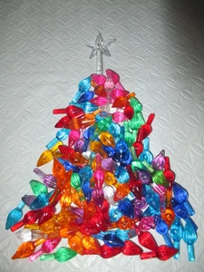 100 Ceramic Christmas Tree Bulbs Lights Medium size w/Star - Picture 1 of 2