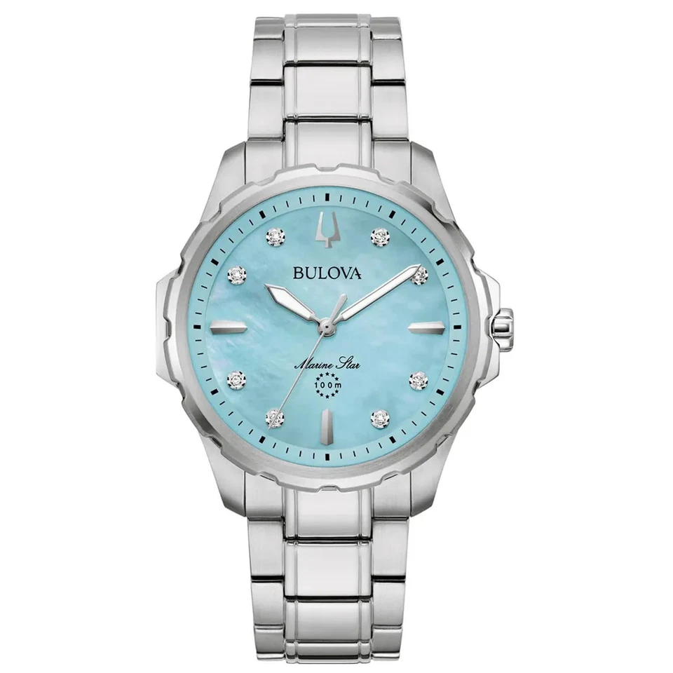 Bulova Women's Marine Star Blue Dial Watch - 96P248 - Image 1 of 1