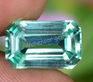 Natural Ceylon Green Sapphire 7.10 Ct Emerald Cut Certified Loose Gemstone - Picture 1 of 6