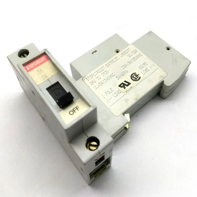 Lot of 2 Entrelec GMU 3 U Circuit Breakers, 1 Pole, 3A, 240-415VAC, DIN Rail - Image 1 of 4